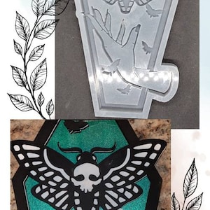 Dead head moth hand coffin mold for resin