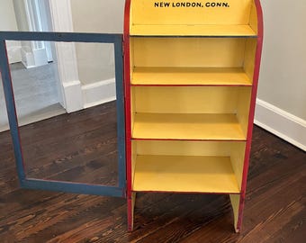 Early 20th‑Century Painted Display Cabinet — Bruce Bennett Co., New London, CT