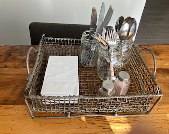 Heavy Duty Metal Tray - Industrial Vibe - Rustic Decoration - Unique Storage