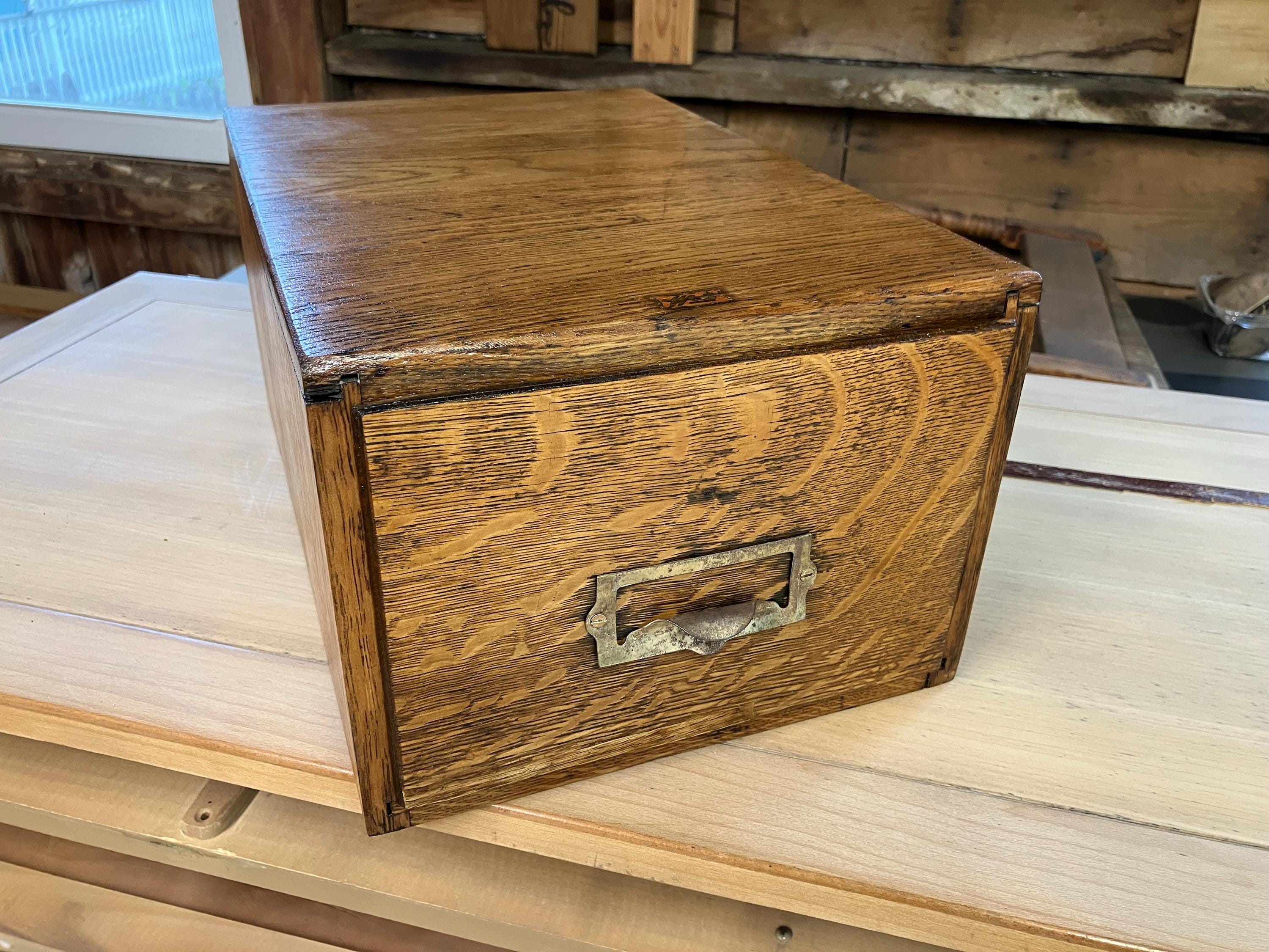 Wood Card Catalog - Etsy