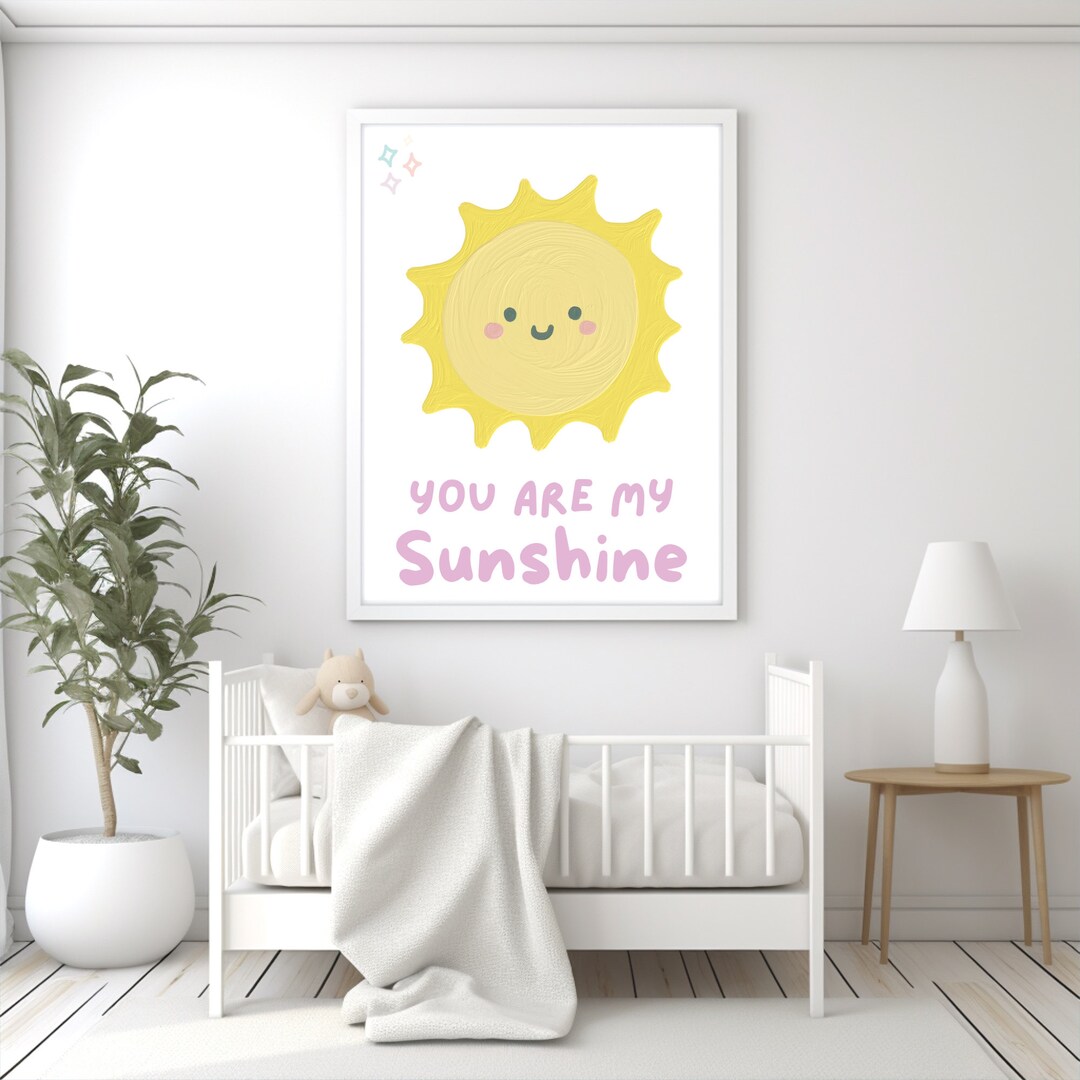 Printable You Are My Sunshine Nursery Wall Art, Digital Download ...