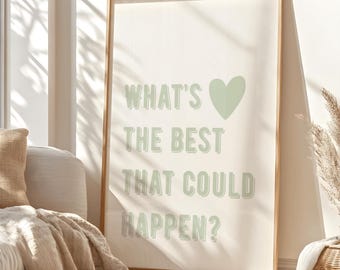 Impression artistique, Poster citation motivante, Impression vert sauge, Poster affirmation positive, Cadeau minimaliste pour une nouvelle maison