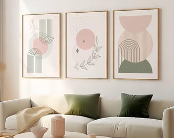 3er Set Abstrakte Kunst-Poster – 15x20 Cm, Moderne Wandbilder Für Wohnzimmer & Schlafzimmer