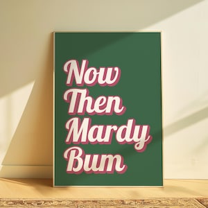 Mardy Bum Lyrics Poster, Now Then Mardy Bum Print, Indie Music Wall Art, Minimalist Typography Poster, Digital Download