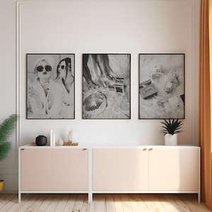Luxury Fashion Wall Art Prints, Set of 3 Black & White Designer Fashion Posters, Designer Print, Printable Wall Art, Aesthetic Gallery Wall