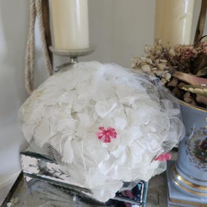 Vintage 50s Patrice Floral Ring Hat Pink Silk Flowers Fascinator Vintage pink fascinator hat - Gem main image 2