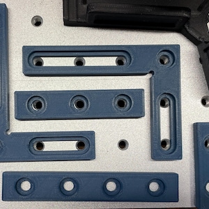 Fiber Laser Fixture, Engraving Guide Rail Set, Laser Stop Plate, Part Alignment Fixture, 3MF print file, Repeatable Engraving Jig,