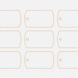 Dog Tag SVG Template: 1.96x1.18&quot; Anodized Aluminum (Digital File)