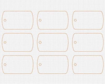 Dog Tag SVG Vorlage: 5x3,3 cm eloxiertes Aluminium (Digitale Datei)