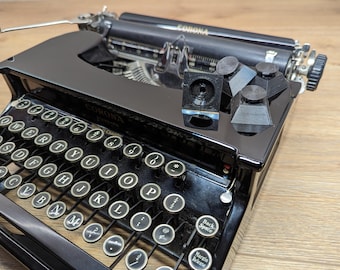 1937 Smith Corona Standard Flat Top Glossy Black Manual Portable