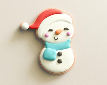 Cortador de galletas de muñeco de nieve / Cortadores de galletas navideños / Festividades / Utensilios para hornear / Cortadores navideños de fondant y arcilla