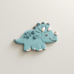 Kakform med dinosaurie-triceratops | Dinosaurietema-födelsedagsfest | Fondant- och lerformar | Barnbakning