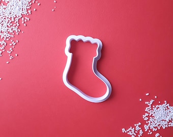 Christmas Stocking Cookie Cutter | Holiday Cookie Cutter | Stocking Sugar Cookie Shape | Baking Supplies | Xmas Fondant and Clay Cutter