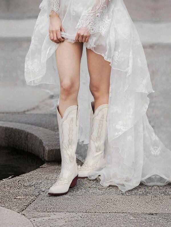 chinese dress ladies Corral Boots A3322 (White Glitter) Cowboy Boots