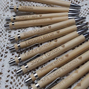 Penna in bambù personalizzabile