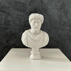 Marcus Aurelius Statue, 18 cm - 7 in, Roman Emperor, Roman Statue, Bust Sculpture, Statue Decor