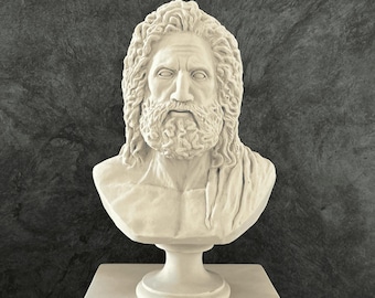 Zeus Bust Statue, 38 cm - 15 in, Greek Mythology, Sculpture