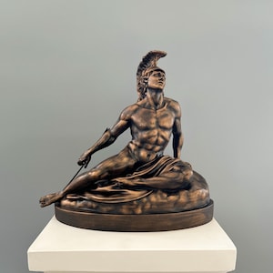 Dying Achilles Statue, 25cm - 10 in, Greek Statue, Bust Sculpture