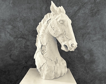 Horse Bust Statue, 38 cm - 15 in, Greek Statue Sculpture