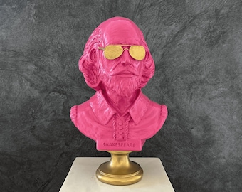 Shakespeare Pop Art Statue, 40 cm - 15,8 Zoll, Büste Skulptur, Statue Decor