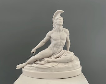 Dying Achilles Statue, 25cm - 10 in, Greek Statue, Bust Sculpture