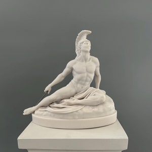 Dying Achilles Statue, 25cm - 10 in, Greek Statue, Bust Sculpture
