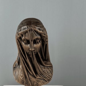 Veiled Lady Bust Statue, 25 cm - 9.8 in, Virgin Mary Bust Sculpture, Home Decor, Gift for Her