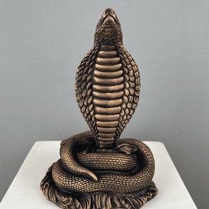 Cobra Snake Sculpture, 23 cm - 9 in, Bust Statue, Statue Decor