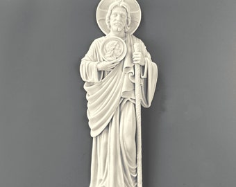 Saint Jude Wandskulptur, 30 cm, religiöses Geschenk, Wandkunst