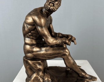Boxer ruhend Skulptur, 25 cm- 9,8 , Römische Statue, Griechische Statue