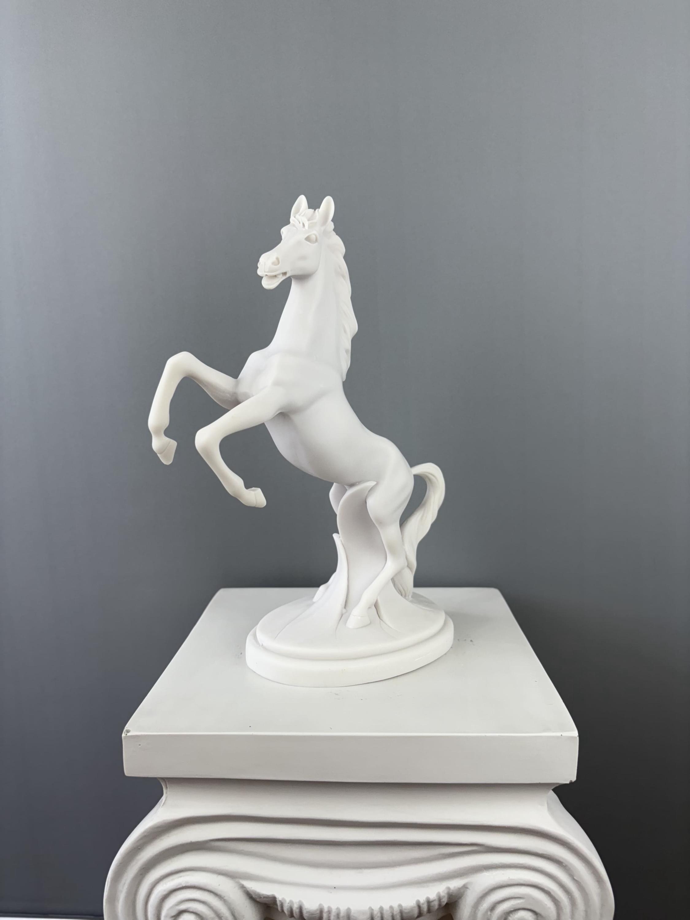 立ち上がる馬の彫刻、30 cm - 11.8インチ、馬の置物像、ホーム