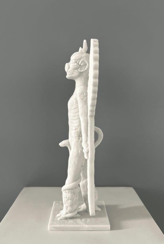 Pazuzu Statue, 30 Cm - 12 In, Sumerian Bust Sculpture