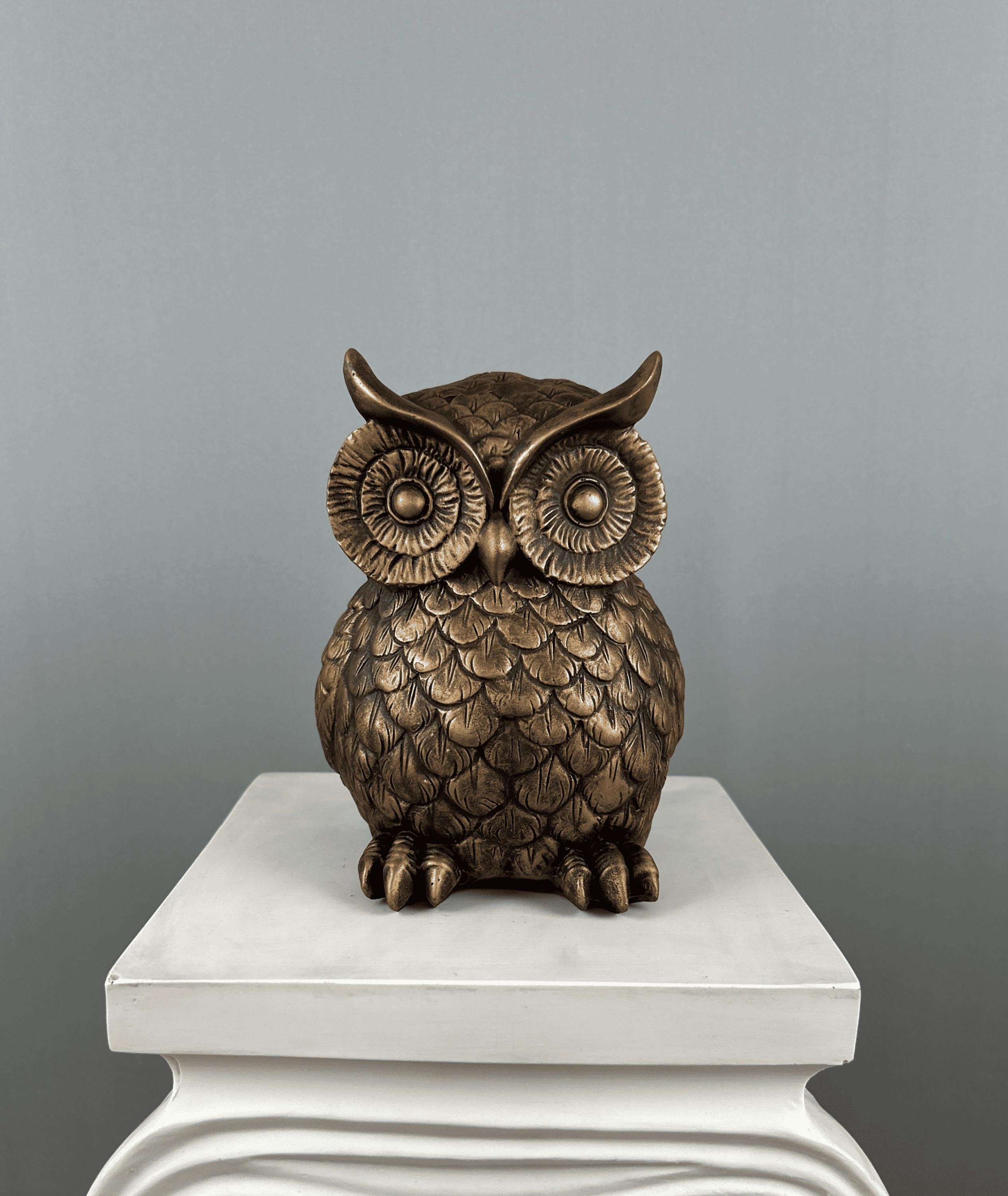Owl Sculpture, 21cm - 8.3", Bust Statue, Owl Gifts