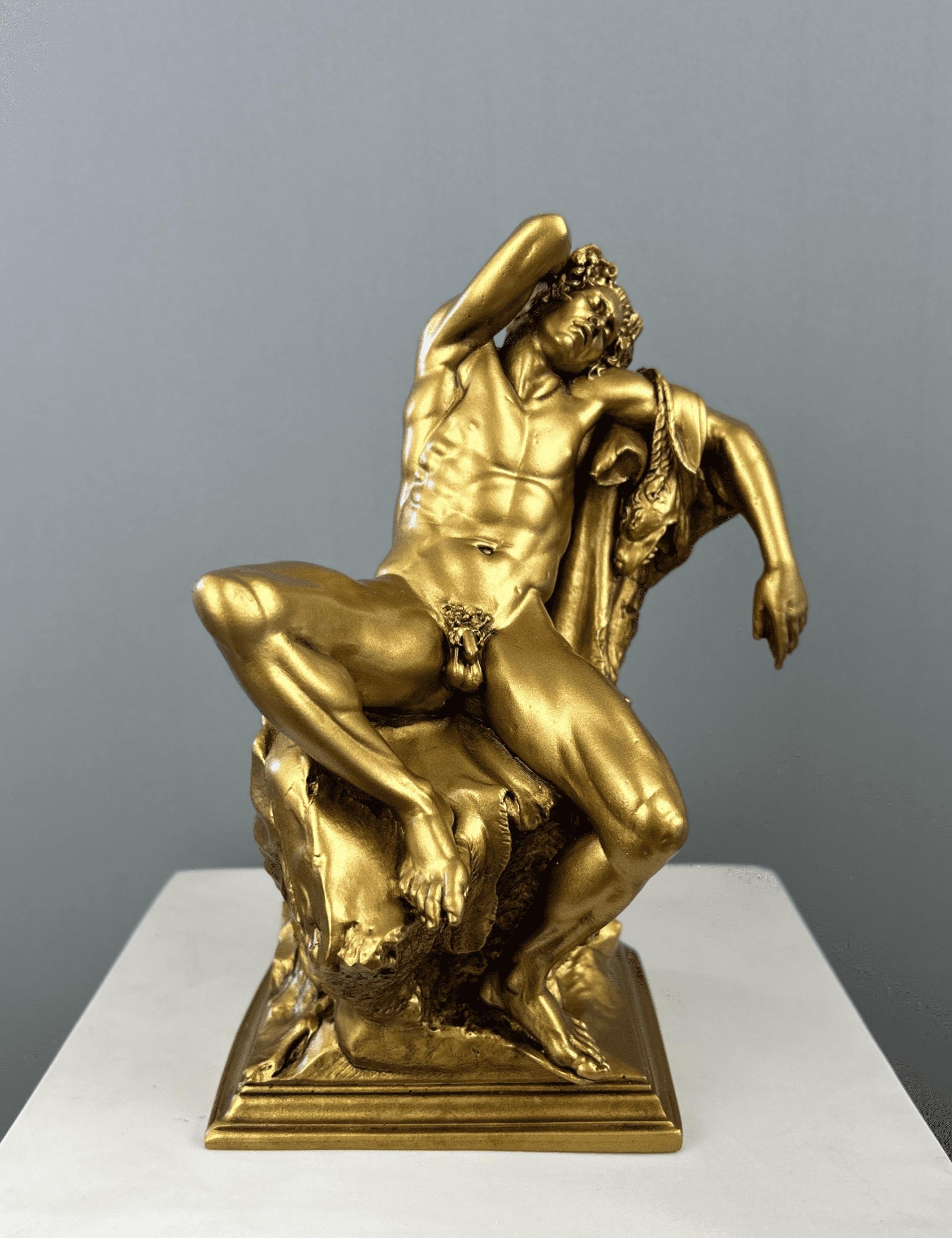 Barberini Faun - Betrunkener Satyr Statue, 24 cm - 9,5 Zoll, griechische Statue