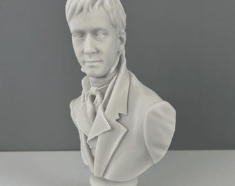 Busto Mr. Darcy 25 Cm In Poliresina | Scultura Decorativa Ispirata A Orgoglio E Pregiudizio – Bianco