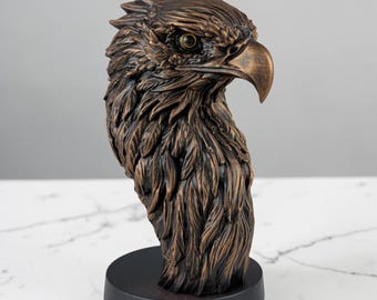 Adlerkopf-Statue, 25 cm – 10 Zoll, Skulptur, Dekoration für Zuhause und Büro