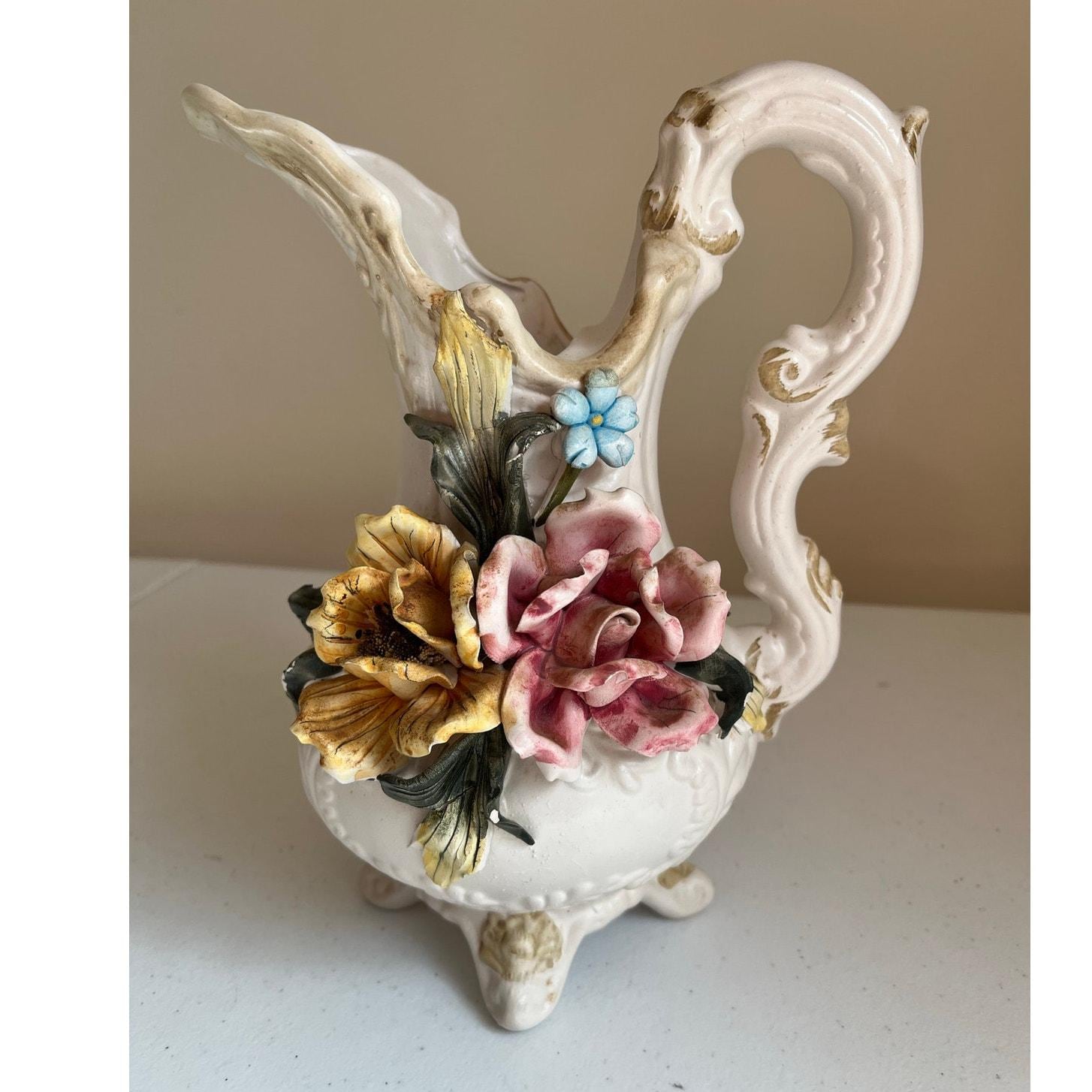 Vintage Italian Made Porcelain Vases - Etsy