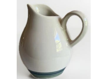 Vintage Pfaltzgraff Pitcher Creamer Ocean Breeze Mid Century Farmhouse Green