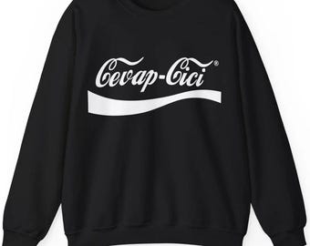 Cevapcici XXL Cevapi Cevapa Unisex Black Sweatshirt Bosnian Montenegro Balkan
