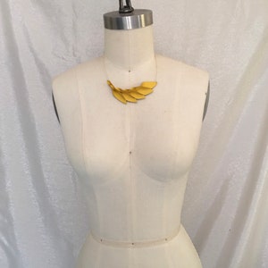 Petal Collection Yellow Leather Necklace image 5