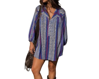 NWT Vintage 16 Dani J USA Oversized Shirt Tunic Dress Boho Art Teacher Deadstock