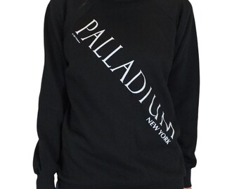 1980er Jahre Vintage The Palladium NYC Night Club Sweatshirt Manhattan Bar Unisex Klein