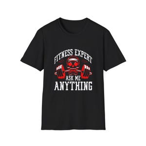 Edgy Fitness Skull T-Shirt, Gym Humor Tee, Workout Gift for Him, Halloween Costume, Unisex Graphic Shirt