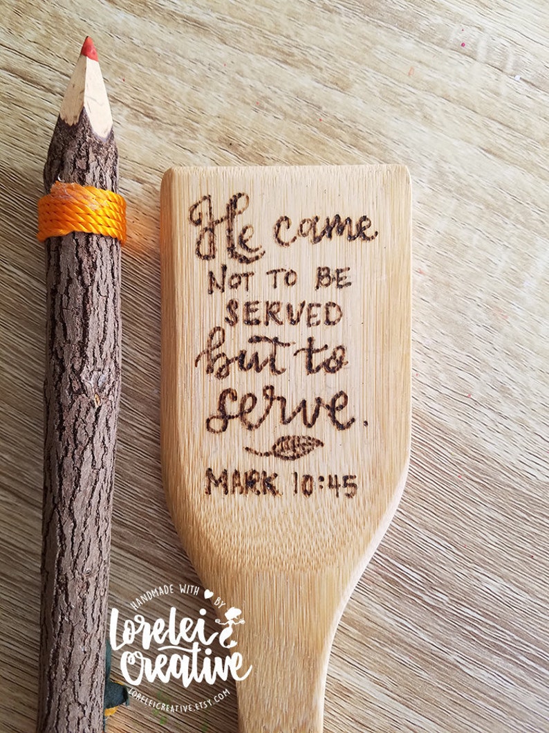 Wooden Spoon Scripture Quote Wood Burned or CHOOSE YOUR SAYING Etsy