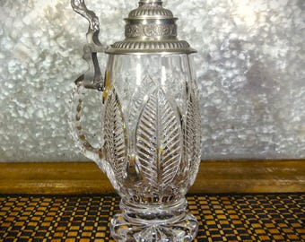 West German Beyer (Bleikristall) Thick Crystal Cut Glass Stien