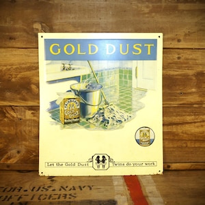 Fairbanks Gold Dust Washing Powder Tin Retro Reproduction Metal Vintage Advertisement Sign