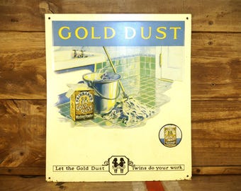 Fairbanks Gold Dust Washing Powder Tin Retro Reproduction Metal Vintage Advertisement Sign