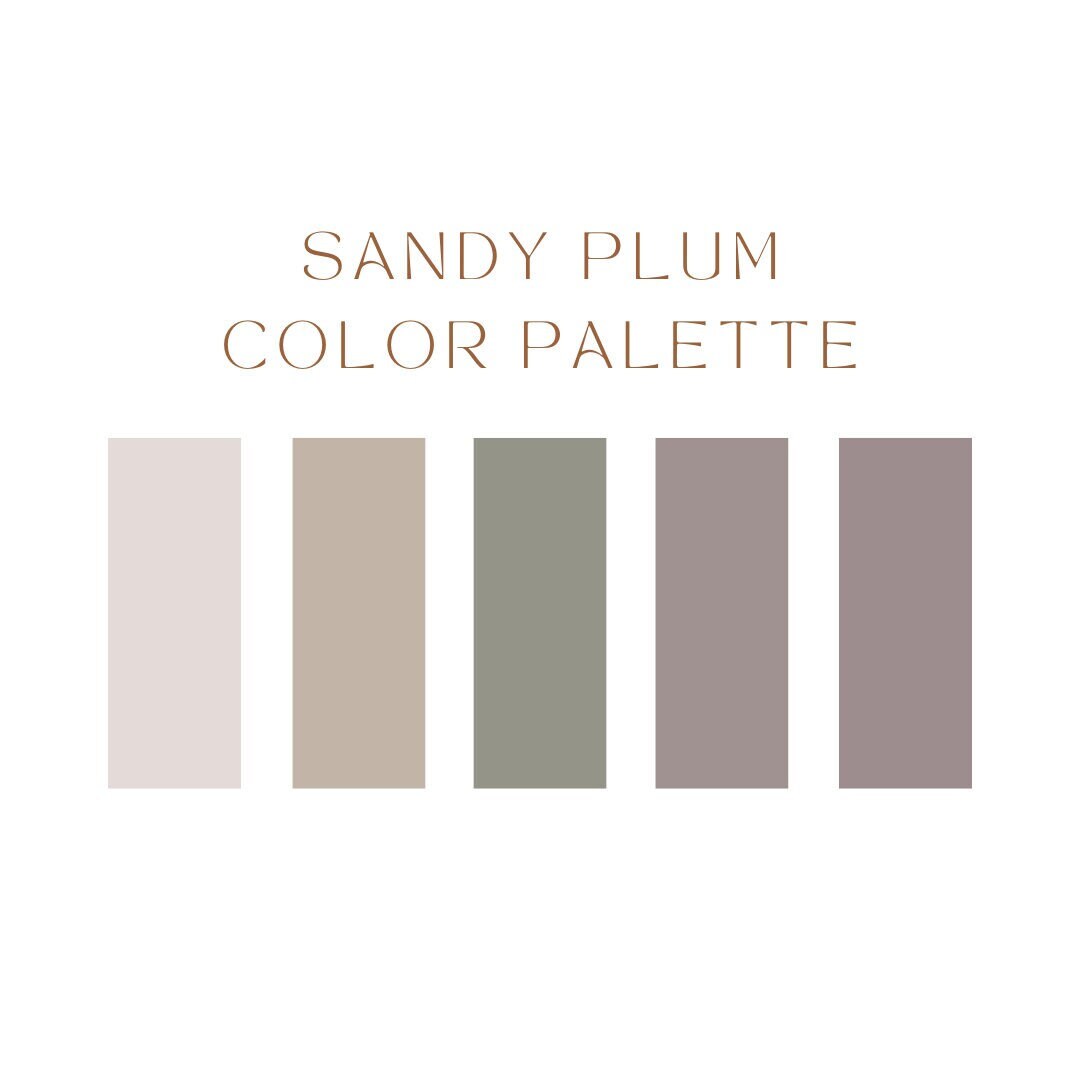Sandy Plum Color Palette - Curated Paint Colors for Your Home - Etsy