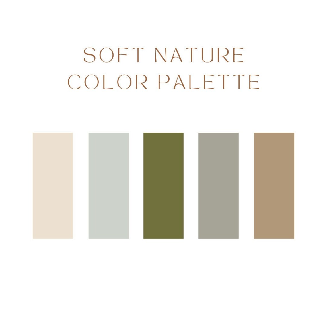 Soft Nature Color Palette - Curated Paint Colors for Your Home - Etsy