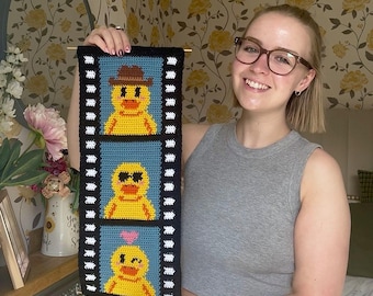 Rubber Ducks Film Crochet Tapestry Pattern (PDF Digital Download)